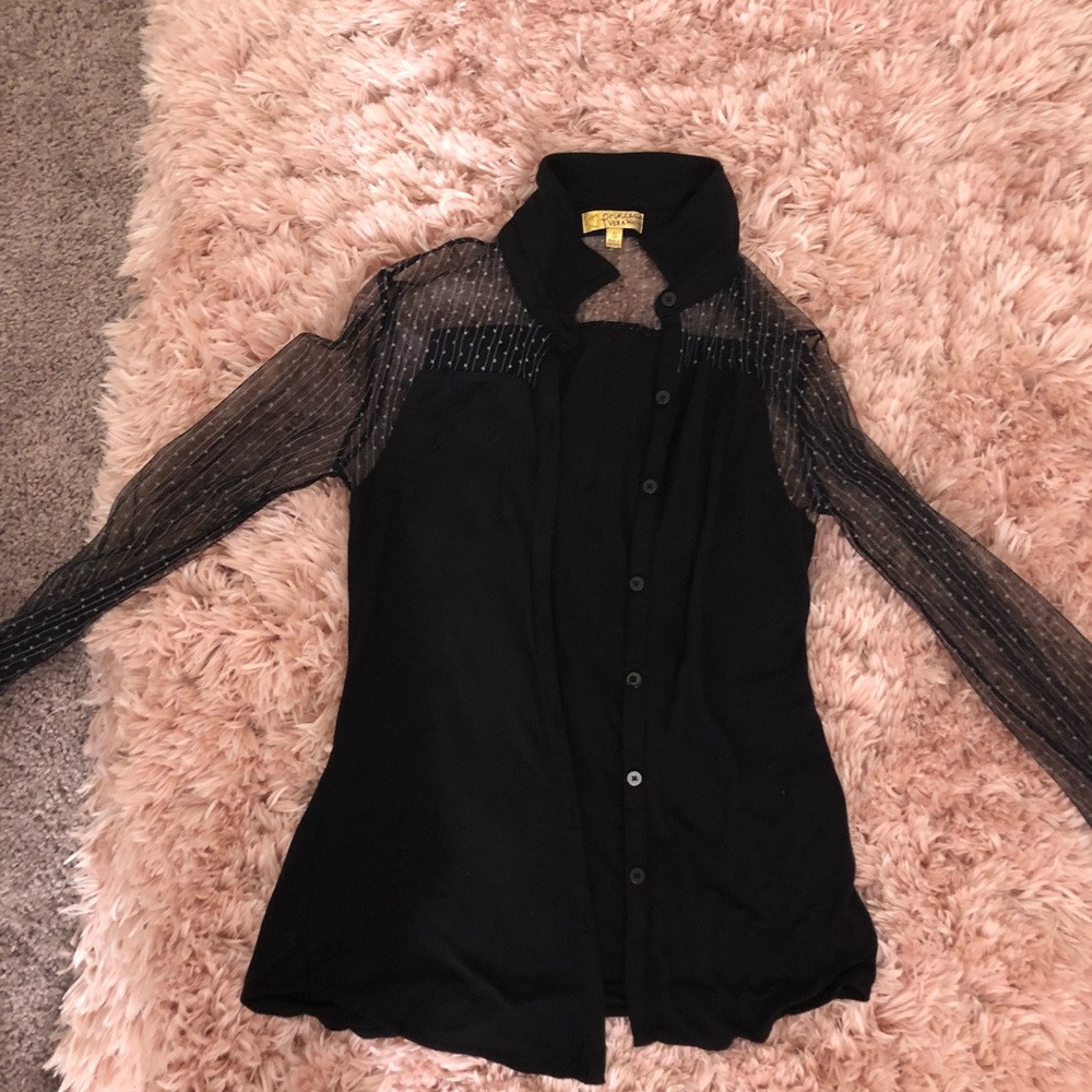 Vera Wang Black button down